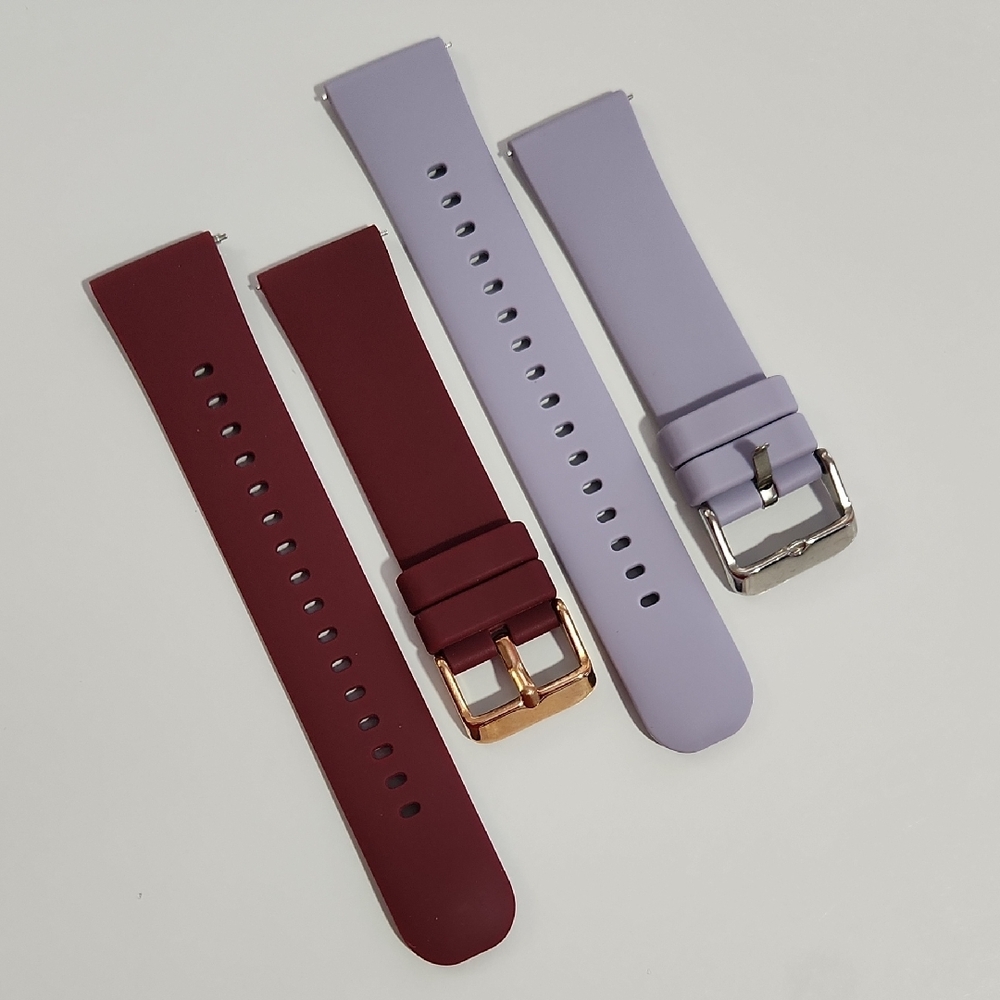 Elegant Women's Watch Straps - Burgundy and Lavender